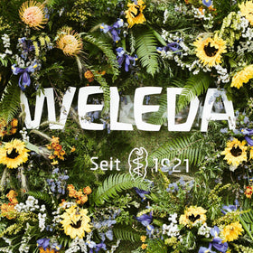 Weleda lifestyle bathroom vanity setting suggesting daily ritual and self-care benefit