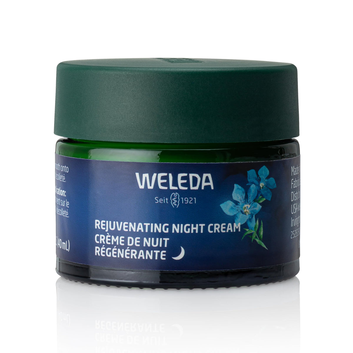 Weleda night cream jar front view showing label and natural packaging benefit