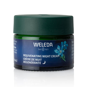 Weleda night cream jar front view showing label and natural packaging benefit