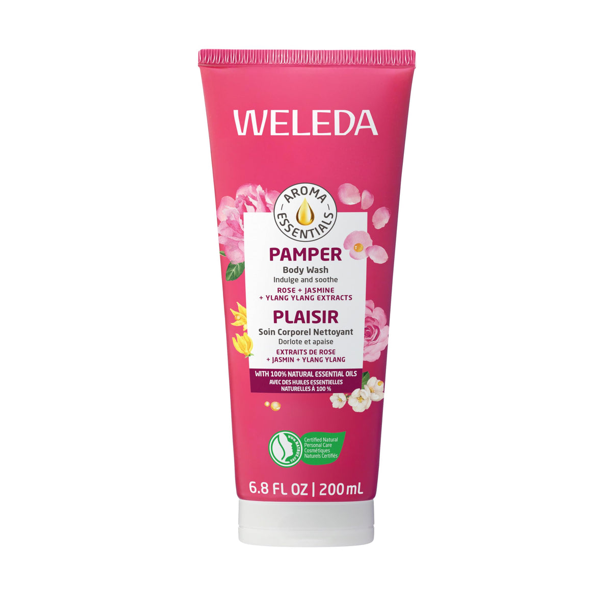Weleda bottle front packaging showing label and size, highlighting gentle cleansing