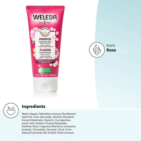 Weleda pump and cap detail illustrating easy dispensing and spill prevention benefit