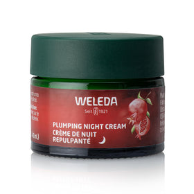 Weleda front jar view showing brand and nighttime moisturizer benefit