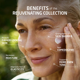 Weleda rejuvenating serum applied to hand demonstrating easy spreadability
