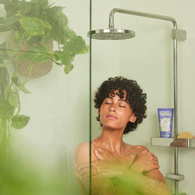 Weleda creamy lather close-up demonstrating gentle cleansing benefit