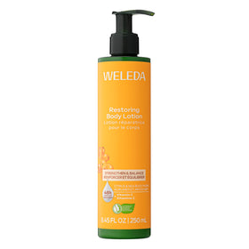 Weleda front packaging showing bottle and label, clear product identity and benefits