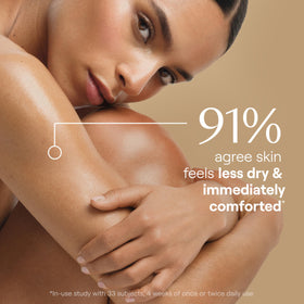 Weleda open cap with lotion texture visible, demonstrating creamy absorbent finish