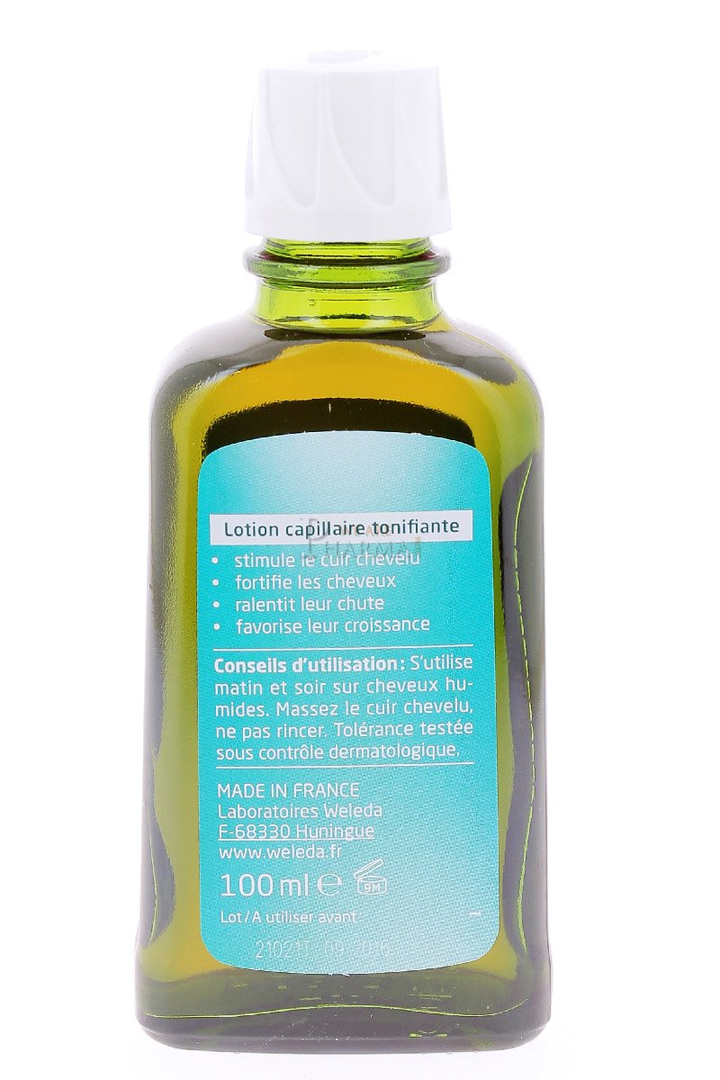 Weleda rosemary tonic size comparison in hand showing compact 100ml bottle ideal for travel