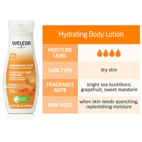 Weleda sea buckthorn applied on arm demonstrating quick hydration