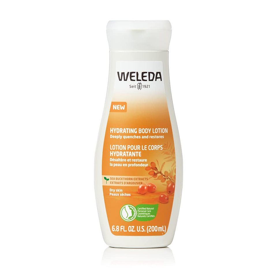 Weleda sea buckthorn front packaging showing product and benefits