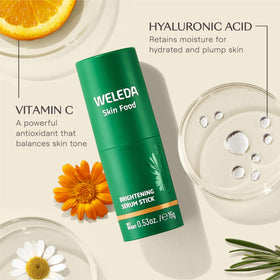 Weleda serum stick open with twist-up tip for easy glide application
