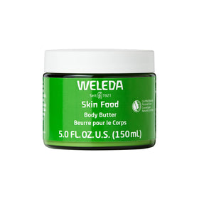 Weleda front packaging shows sustainable glass jar and brand benefit