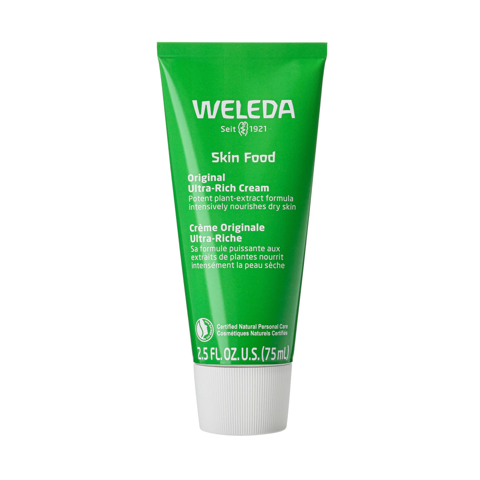Weleda front packaging showcasing Skin Food benefits and brand