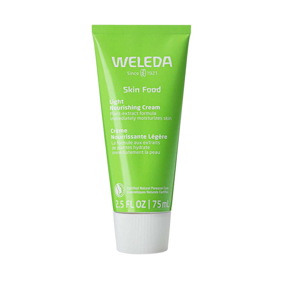 Weleda tube front view showing product name and compact size for travel