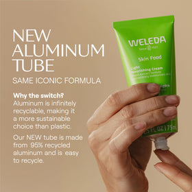 Applying Weleda cream to hands demonstrating fast absorption and soft skin