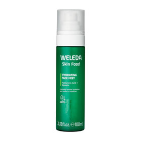 Weleda Skin Food mist front bottle showing label and recycled packaging benefit