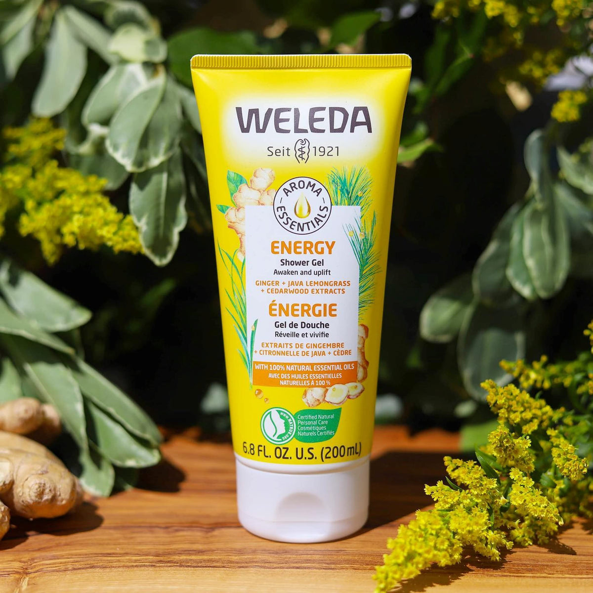 Weleda gel texture close-up showing smooth consistency for easy spread