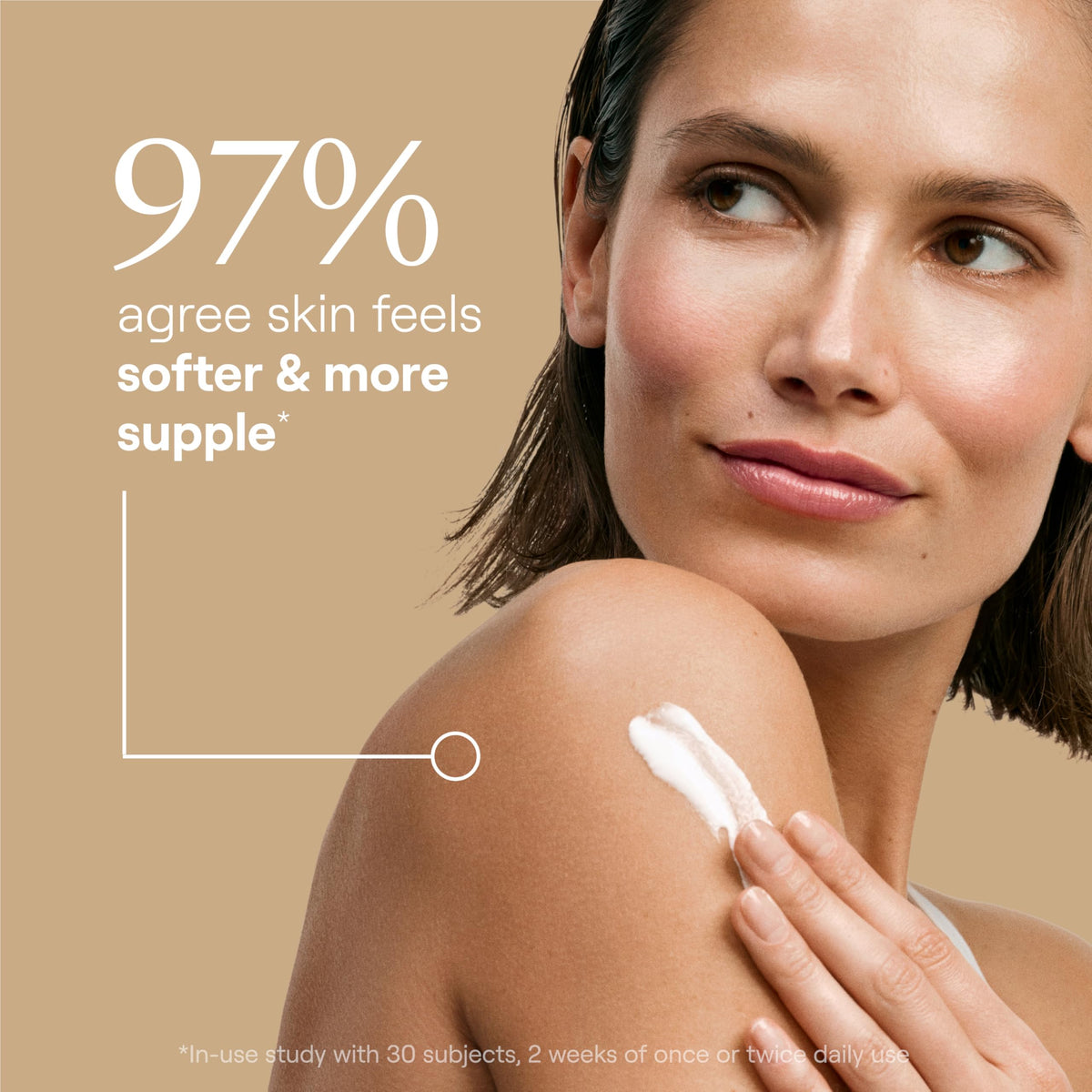 Weleda pump dispensing lotion demonstrating easy application and quick absorption
