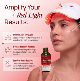 WELL FOUNTAIN drop of serum on fingertip ready to dispense benefits hydration