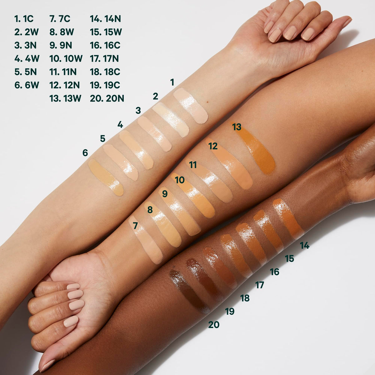 Well People concealer being applied under eye, conceals dark circles and brightens benefit