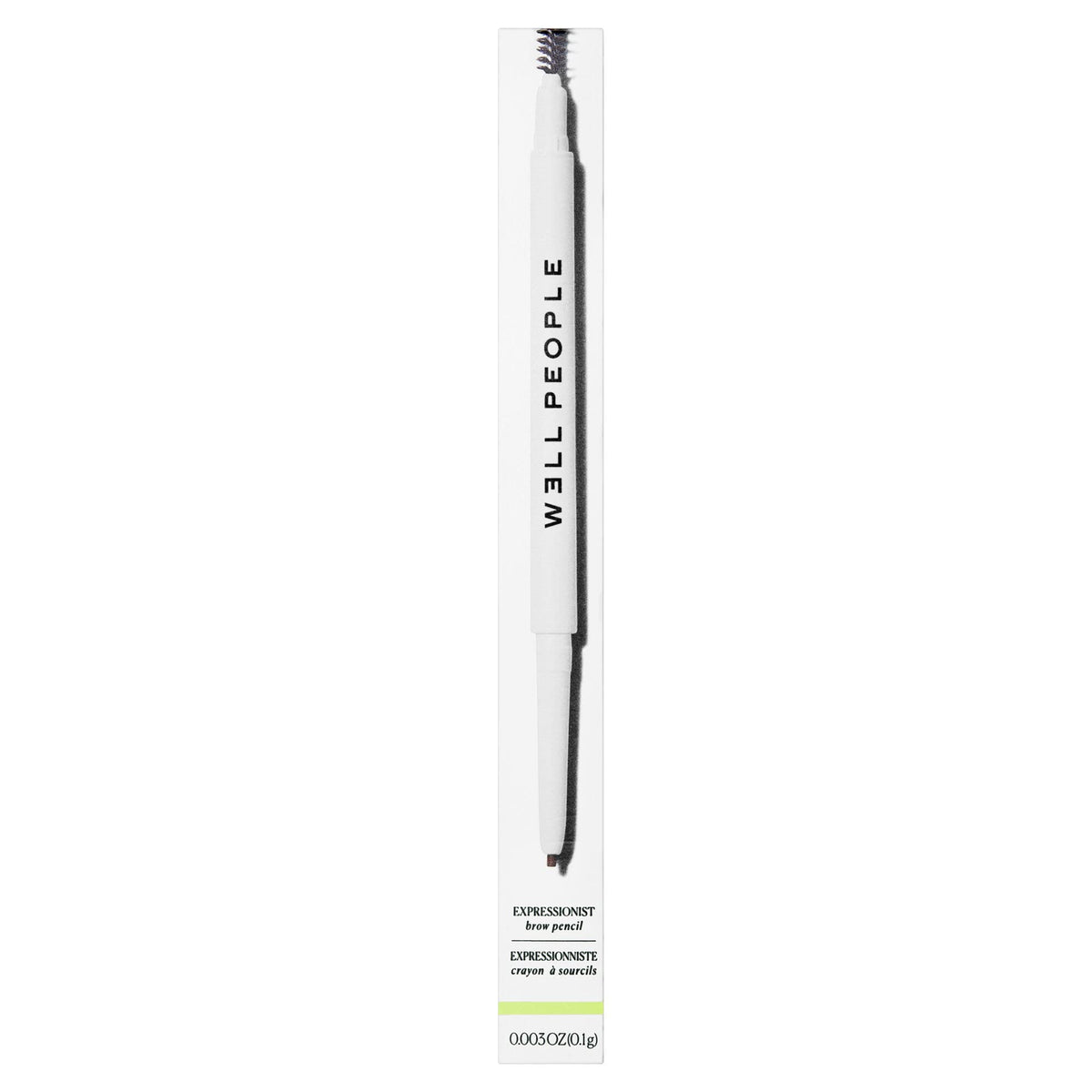 Well People spoolie brush detail grooming brows and blending color for soft finish