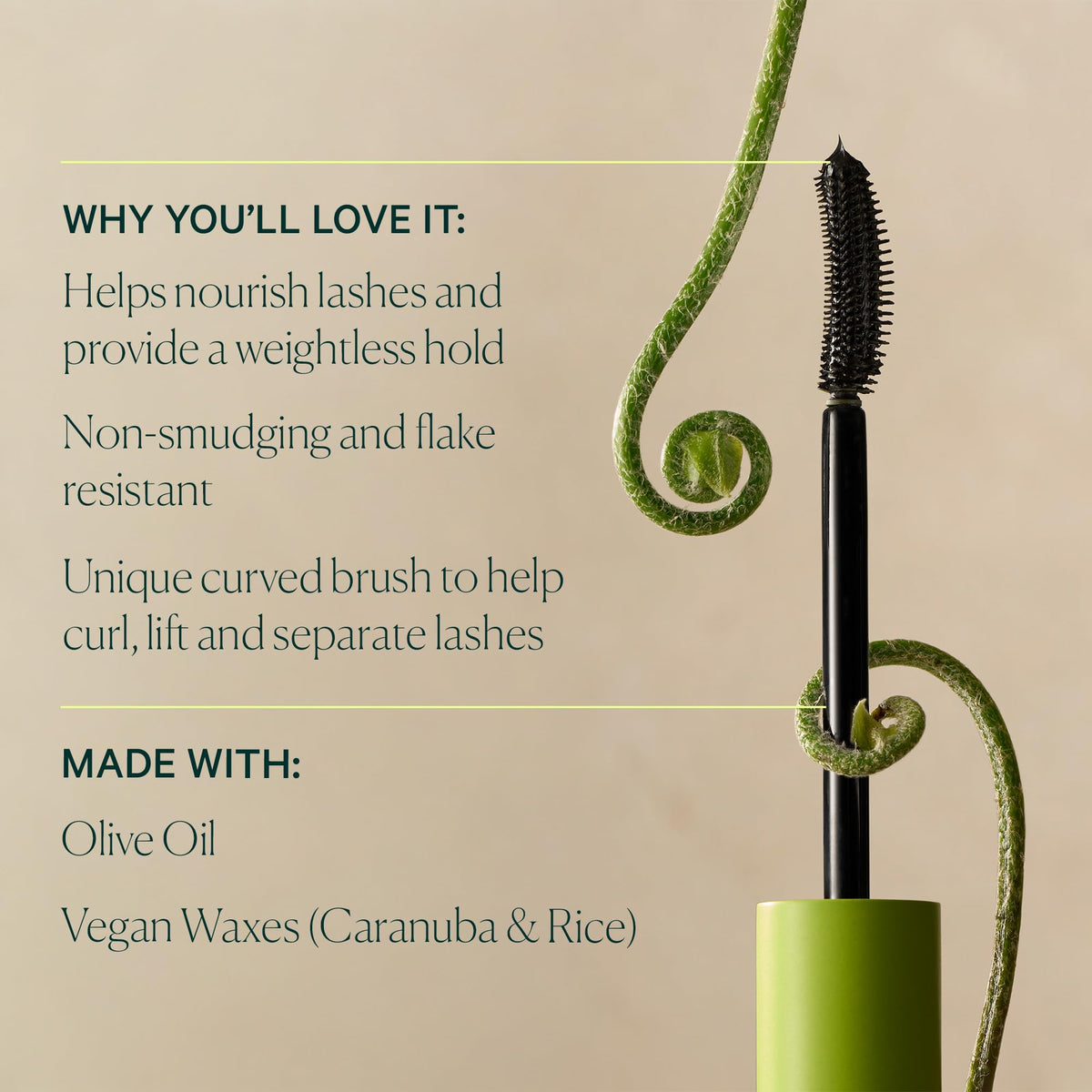 Well People brush with flexible bristles separating lashes benefit: prevents clumps