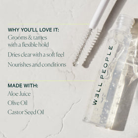 Well People gel texture swipe showing creamy plant-based formula benefit