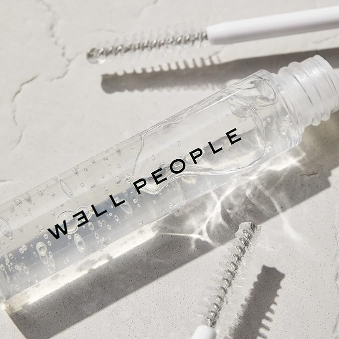 Well People product applied on eyebrow demonstrating taming effect