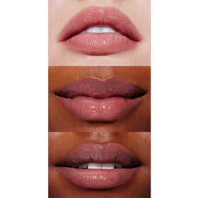Well People lip oil texture close-up showing lightweight oil sheen and hydrating benefit