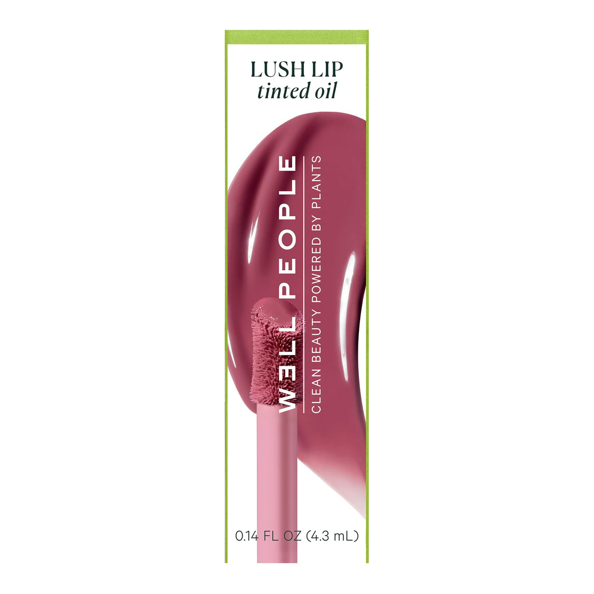 Well People lip oil layered over matte lipstick for added shine and conditioning benefit