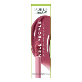 Well People lip oil layered over matte lipstick for added shine and conditioning benefit