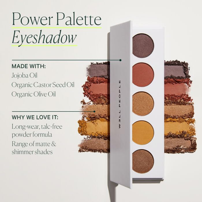 Well People palette applied on eyelid demonstrating intense color payoff and blend