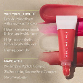 Well People balm texture close-up showing creamy non-sticky formula and hydration