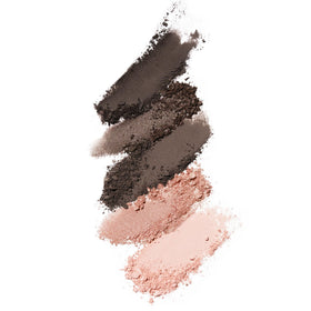 Well People open palette with mirror showing five matte and shimmer pans