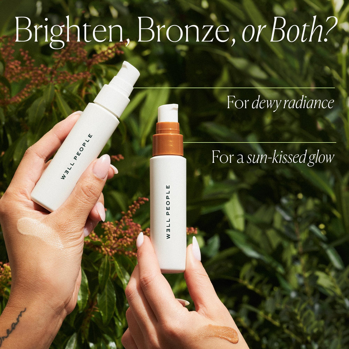 Well People scale size comparison to show compact bottle and travel-friendly benefit