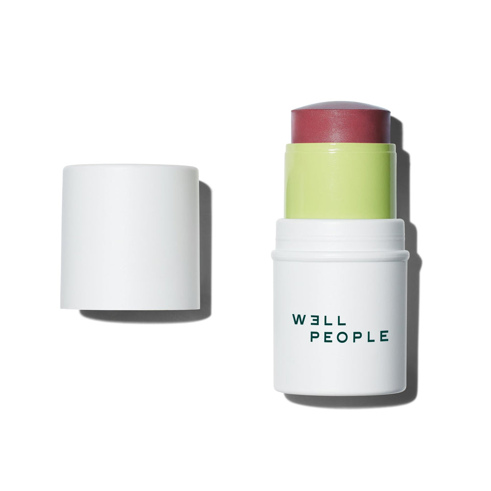 Well People front packaging showing pomegranate shade and compact stick convenience