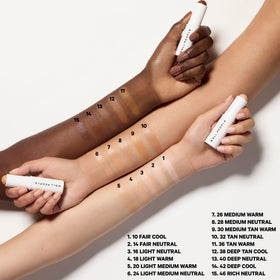 Well People texture swipe on arm showing blendable coverage and natural finish