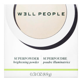 Well People powder next to common objects for scale, clarifies compact size