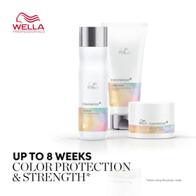 Wella Professionals clear shampoo texture and lather demonstrating gentle cleansing benefit
