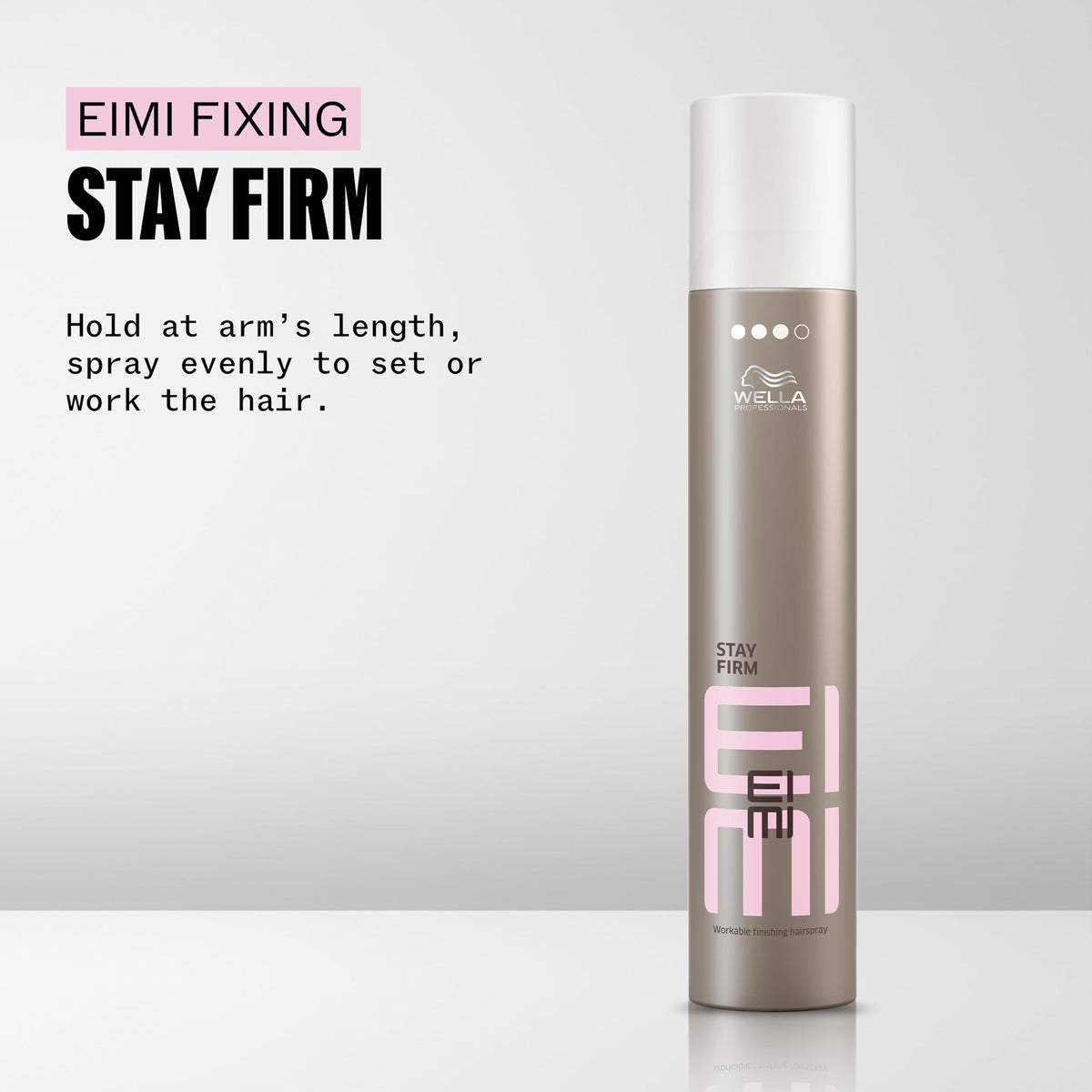 Wella Professionals close-up of aerosol nozzle for precise, even misting