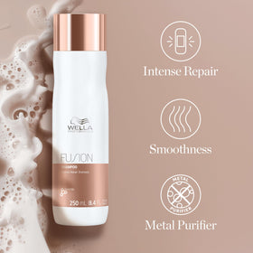 Wella Professionals shampoo applied to wet hair improving detangling