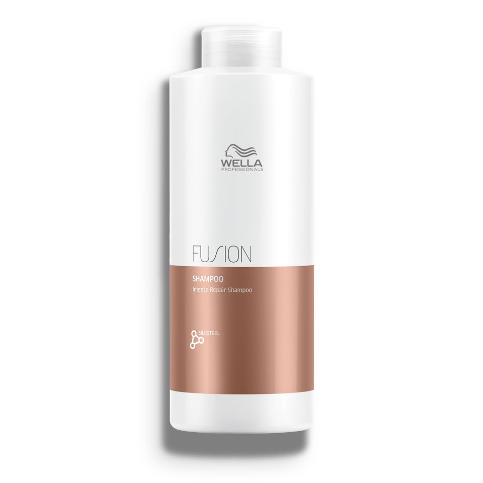 Wella Professionals bottle front view showing label and large volume benefit
