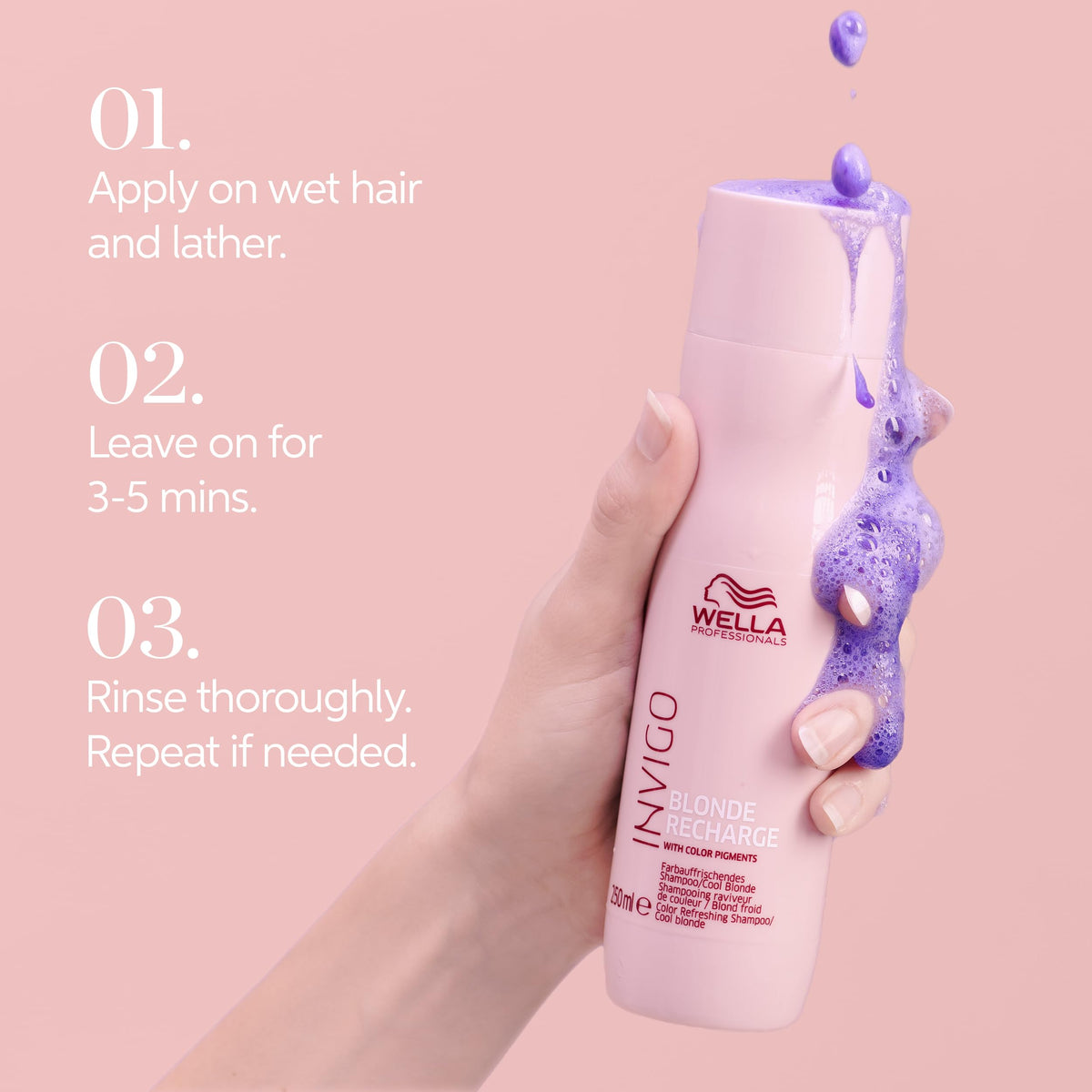 Wella Professionals in-shower use showing quick application and rinse-out simplicity