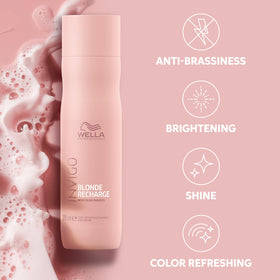 Wella Professionals label close-up highlighting Blonde-Recharge Blend™ ingredient focus