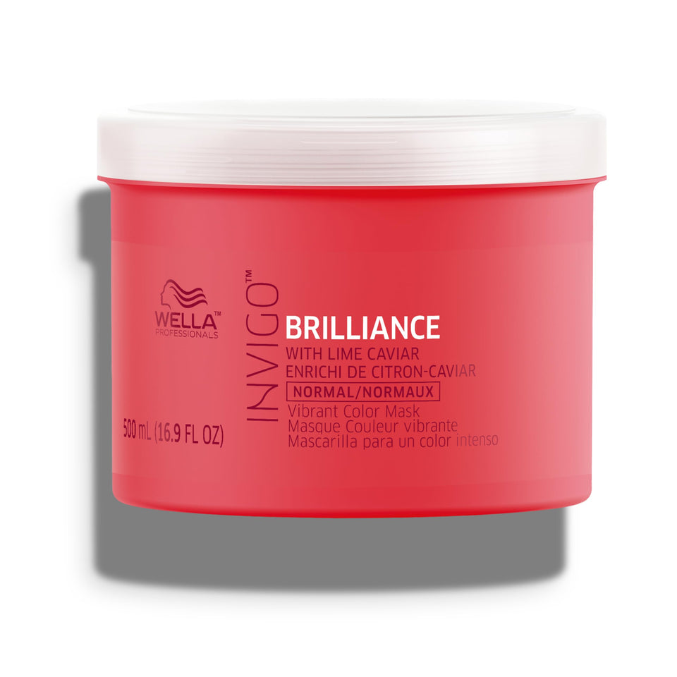 Wella Professionals Invigo Brilliance front packaging shows product and volume benefit