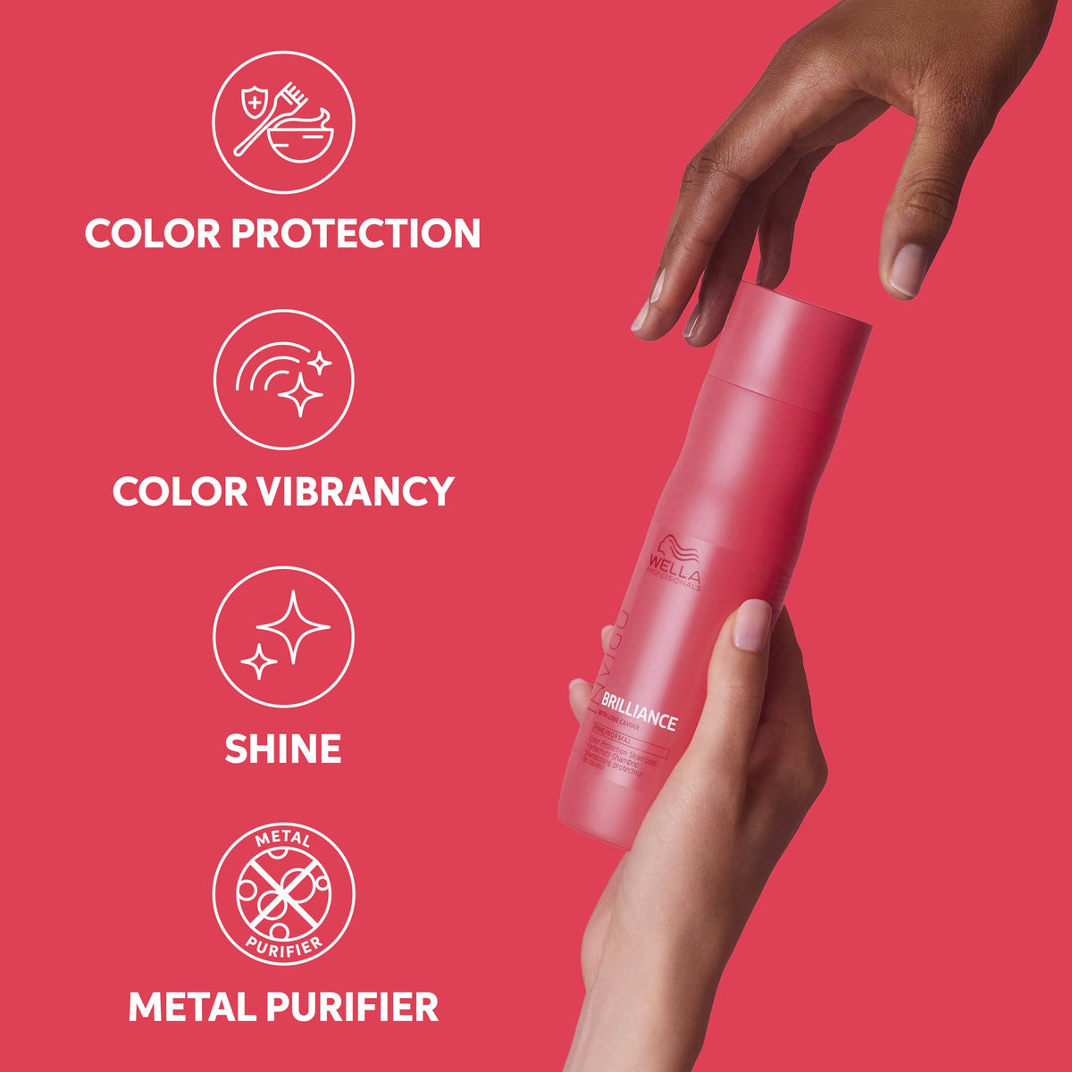 Wella Professionals bottle next to everyday items to show the 33.8 fl oz scale