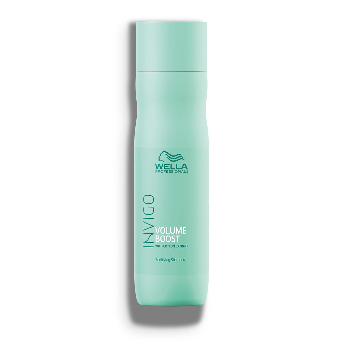 Wella Professionals bottle front view showing product and volumizing benefit