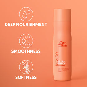 Wella Professionals bottle held in hand showing 10.1 fl oz size for scale