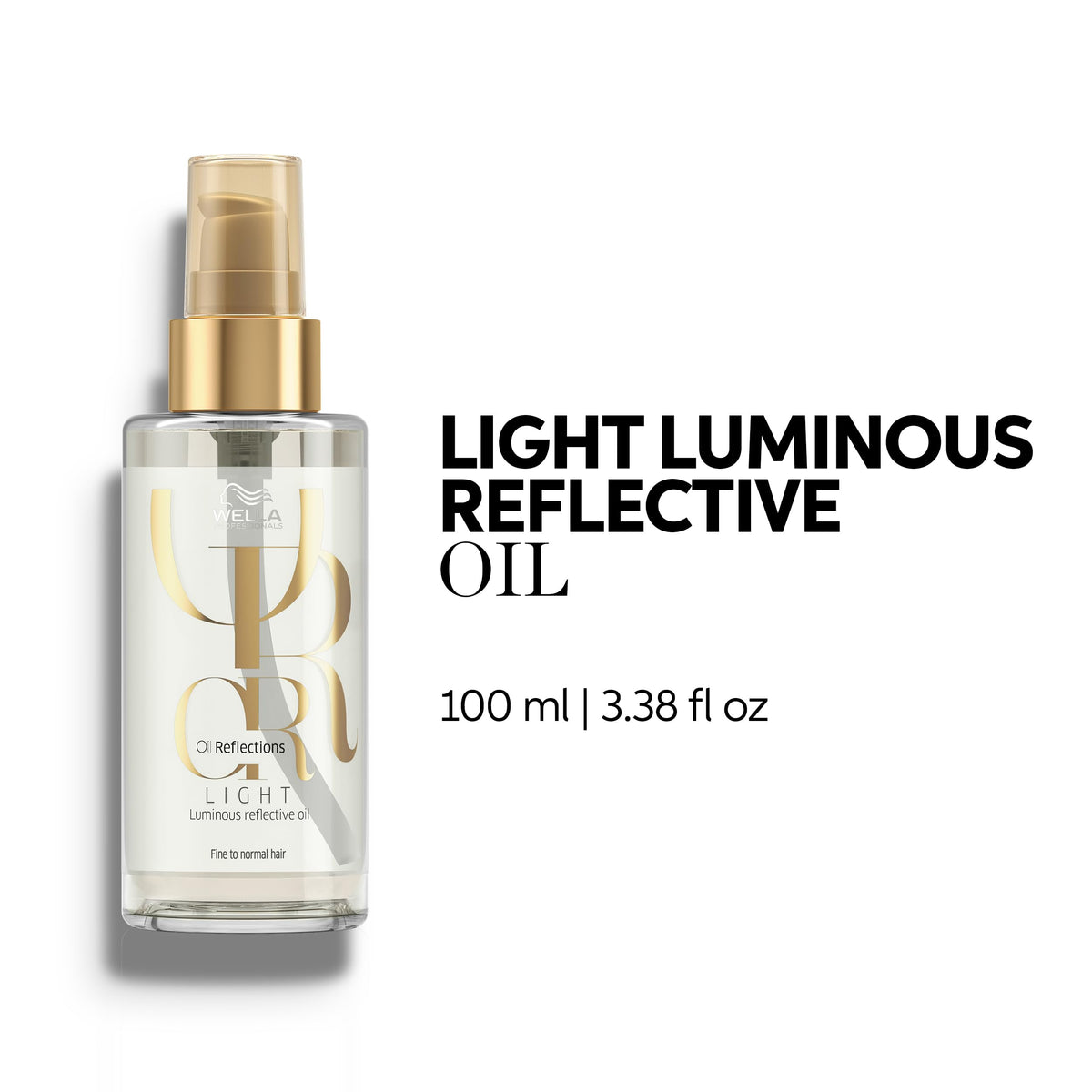 Wella Professionals pump dispensing oil illustrating easy application and control