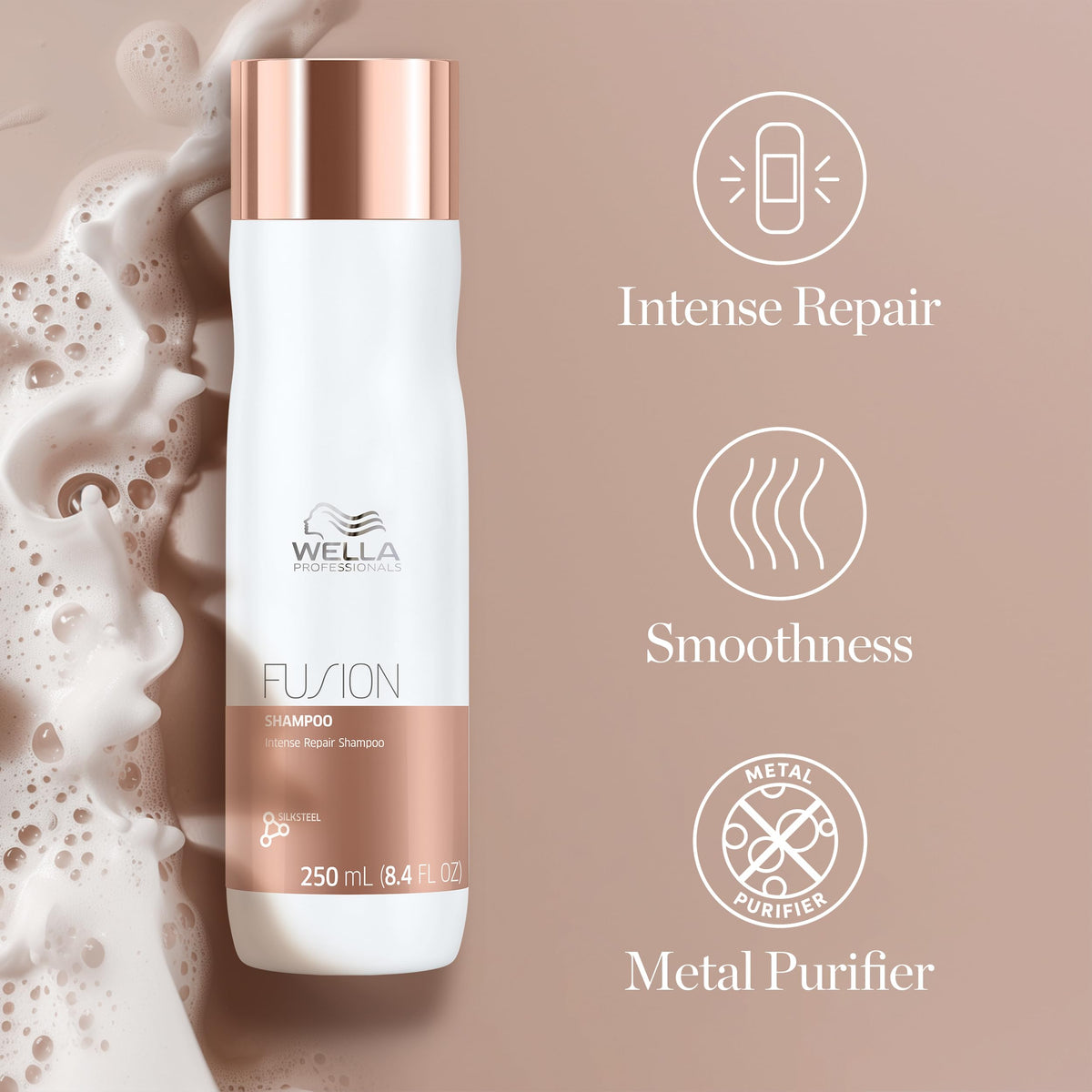 Wella Professionals silk amino acids ingredient close-up illustrating rebuilding benefit