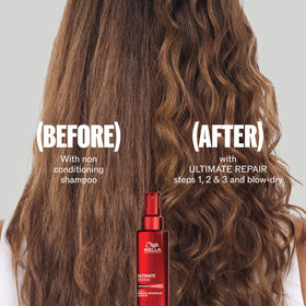 Wella Professionals protector conditioner pouring to show lightweight smoothing finish